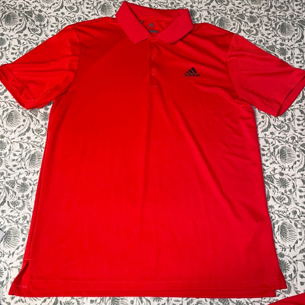 Adidas Golf Polo Red Orange